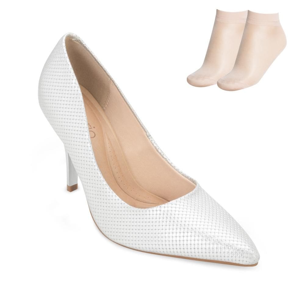 Scarpin Beira Rio Salto Alto e Meia BR25-41221
