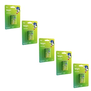 Kit Com 5 Cartelas De Baterias 9v Alcalina C/1 Ht01 82158