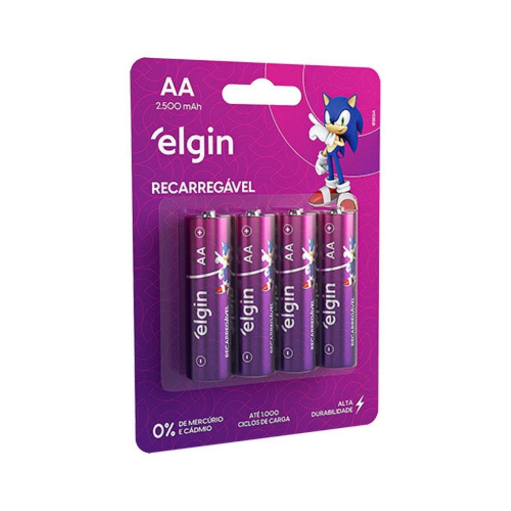 Pilha Recarregavel Aa 2500Mah C/4 Elgin 82173