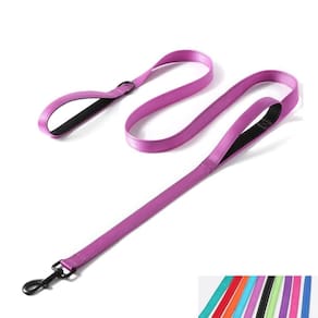 Coleira para cães YOUALSO Refletive Nylon Heavy Duty 1,5 m roxa
