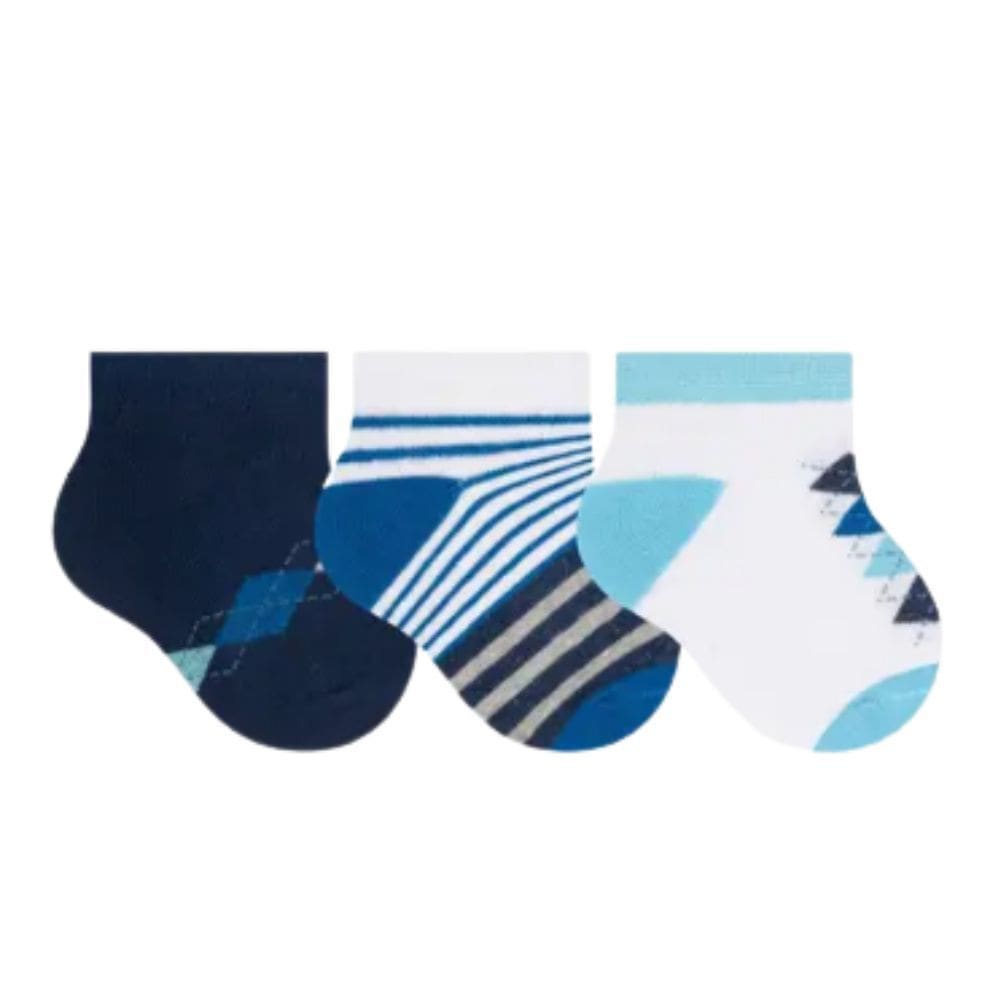 Kit Meia Selene BB Masculino 17 à 20 Pt/Az/Bc