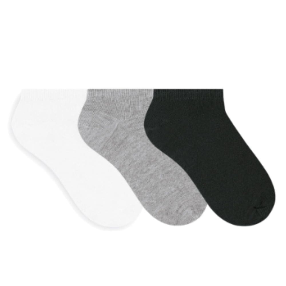 Kit Meia Sapatilha Selene Feminina 34 à 39 Cz/Pt/Bc