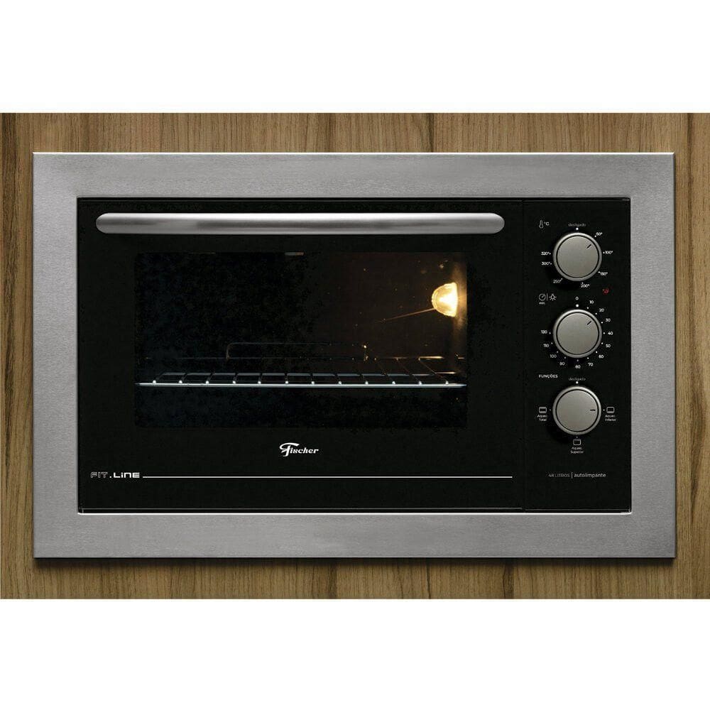 Forno Elétrico De Embutir 48 Litros Fit Line Fischer Inox 110V