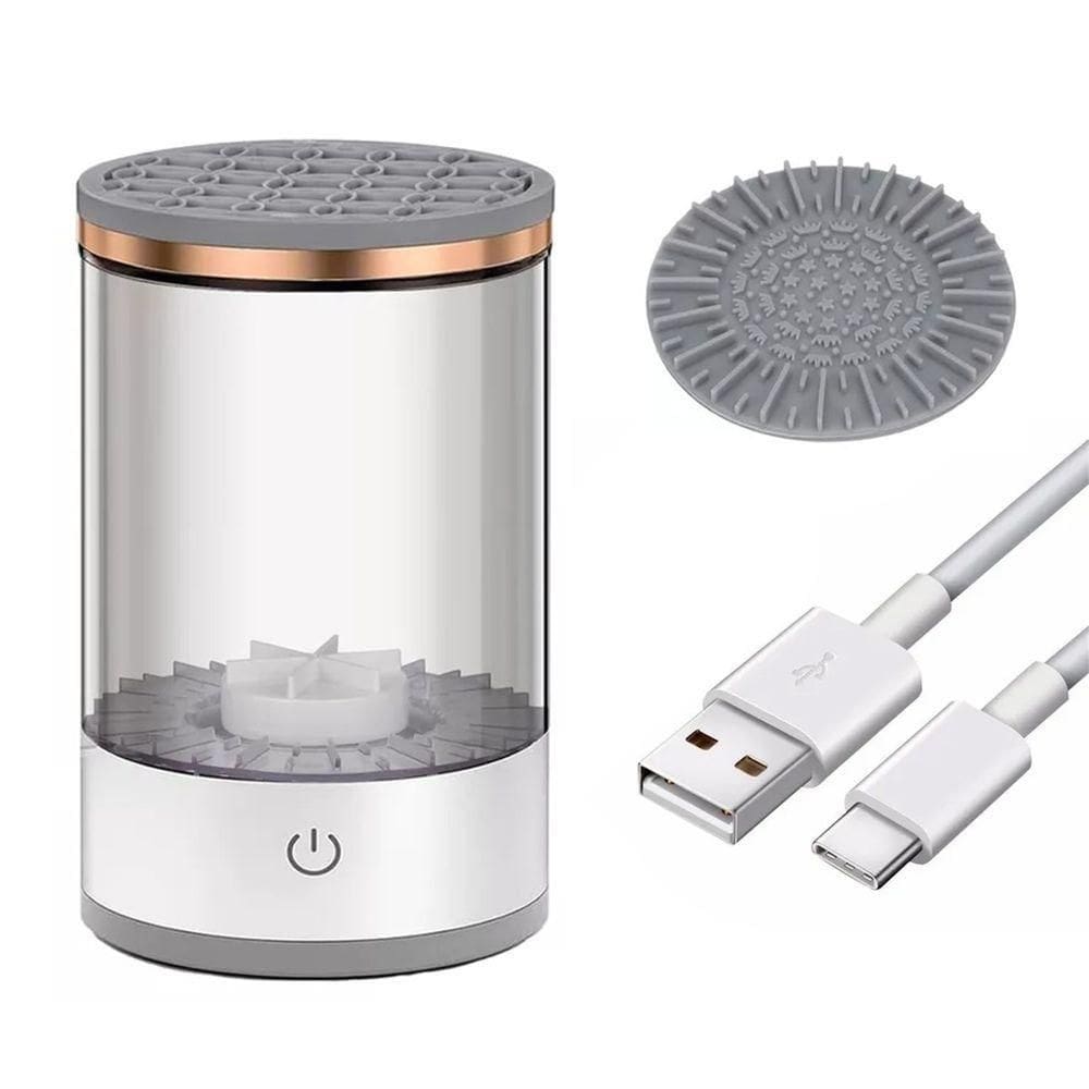 Lavador De Pincel Limpador Automático Maquiagem Usb Salão Casa Branco