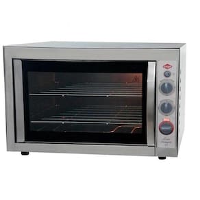 Forno Elétrico De Bancada Layr Luxo Premyum 65 litros, Com Puxadores Em Aço Inox, Visor Iluminado E Lâmpada Interna