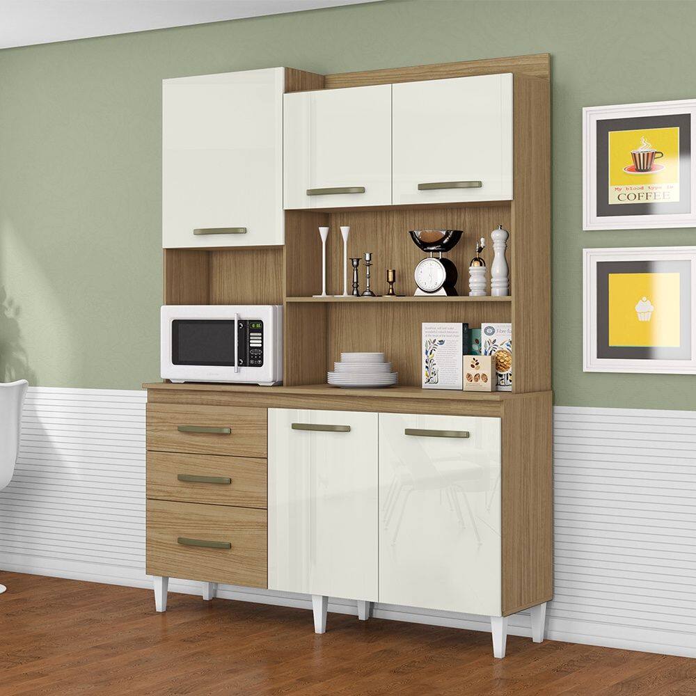 Cozinha Compacta Mila Atacama Off White Aramóveis