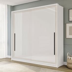 Guarda-Roupa Casal Valência 2 Portas 2 Gavetas Branco - Politorno