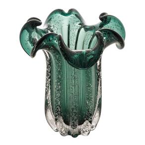 Vaso Decorativo de Vidro Murano Italy Verde Esmeralda 24x19cm Wolff