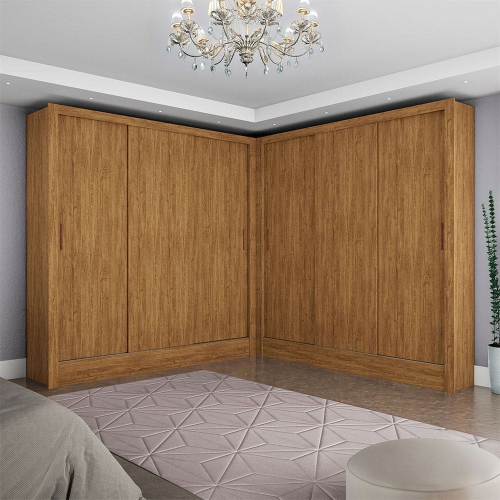 Closet Casal Duplo Fortaleza 6 Portas 12 Prateleiras