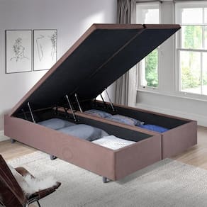 Base Box Baú King 178x198x42cm Suede Marrom