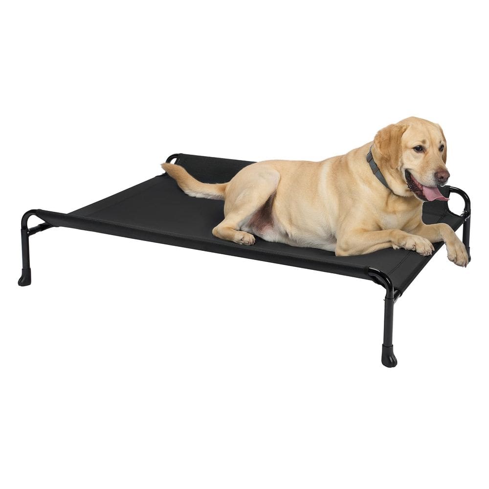Cama elevada para cães Veehoo Cooling Raised para cães grandes, preta