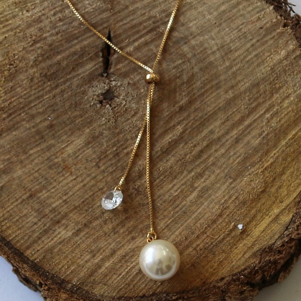 Corrente Folheado a Ouro com Regulagem com Zirconia