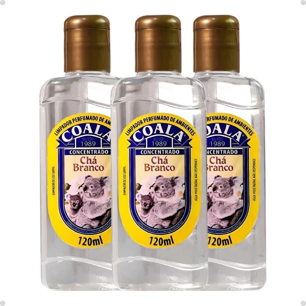 Kit Coala: 3 Limpador Perfumado Chá Branco 120ml