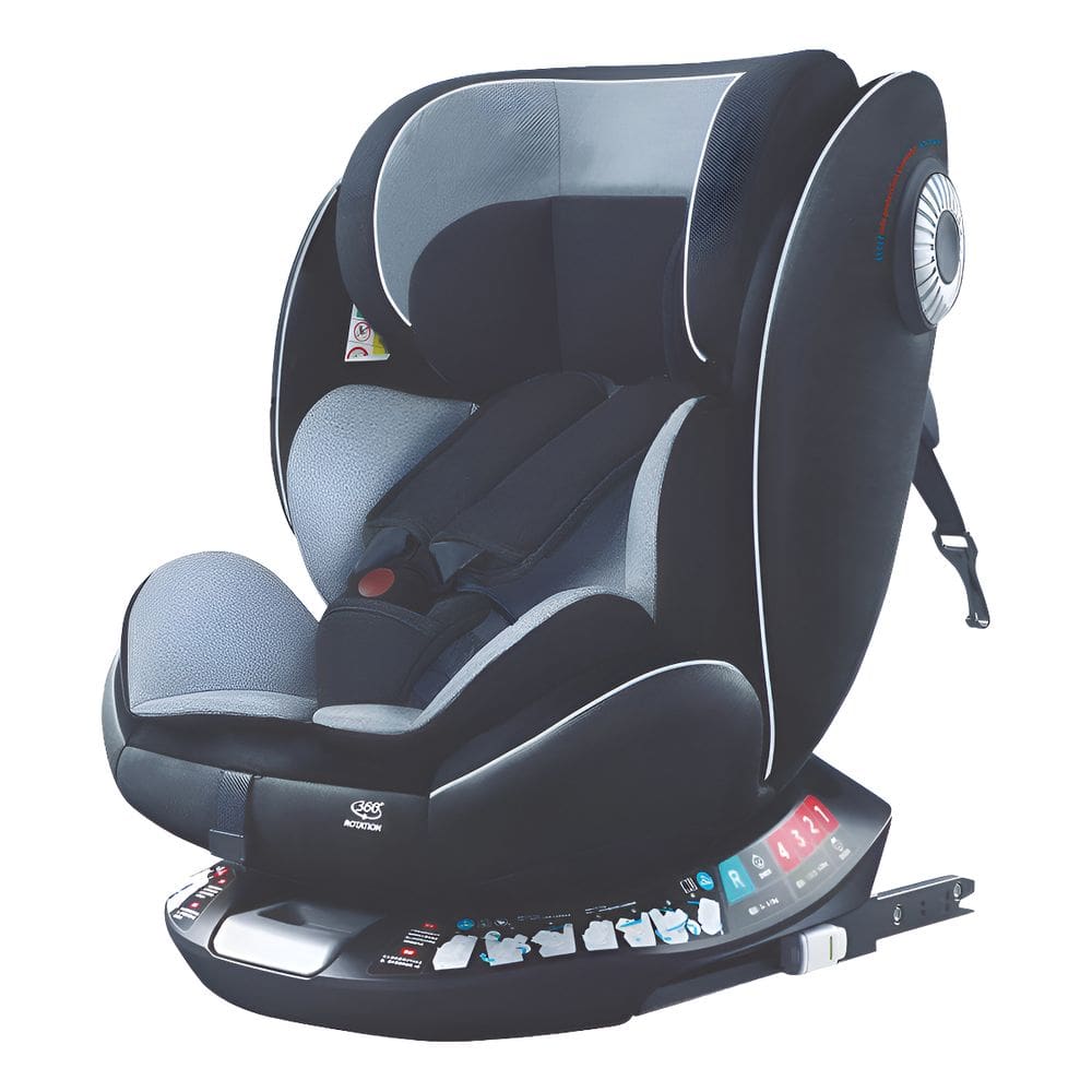 Cadeira de Bebê para Carro Gray Estrutura Plástico e Ferro Compacta para Viagens e Passeio