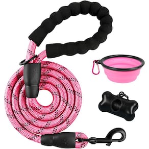 Coleira para cães BARKBAY Heavy Duty para cães grandes, 1,5 m, rosa
