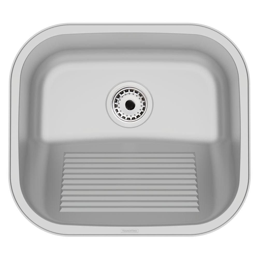 Tanque De Encaixe Tramontina Hera Compact 19 Em Aço Inox Acetinado 40x35 Cm