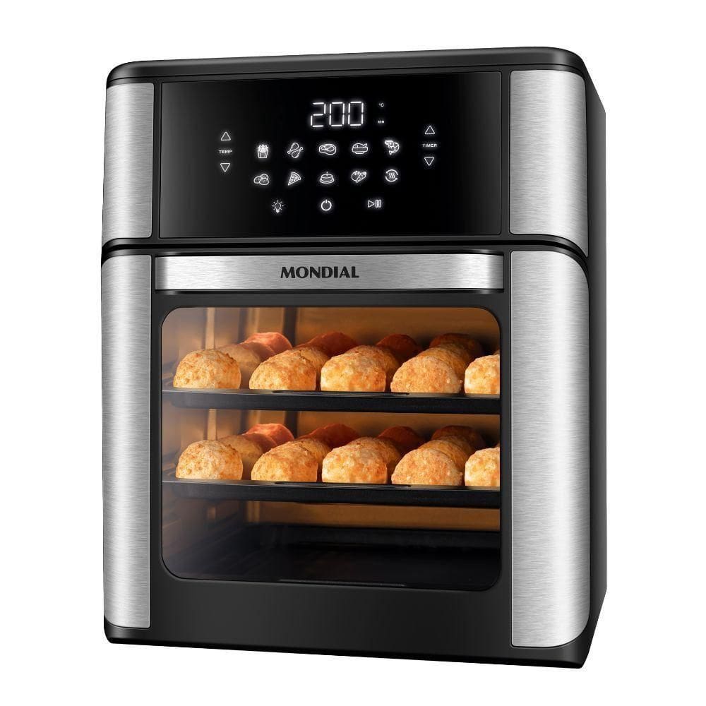 Fritadeira Mondial Air Fryer Oven 12 Litros Afon Preto/inox 127V