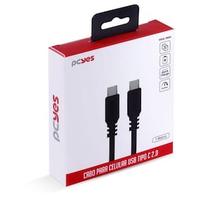 Cabo Usb Tipo C Para Usb Tipo C 1m Preto - Pucp-01