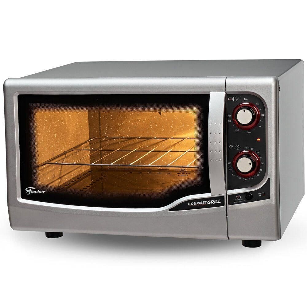 Forno Elétrico Gourmet Grill Autolimpante 44 Litros Fischer Prata 220V