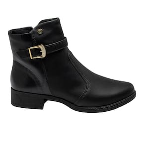 Bota Campesi CP011 Feminino Preto Cano curto confortável
