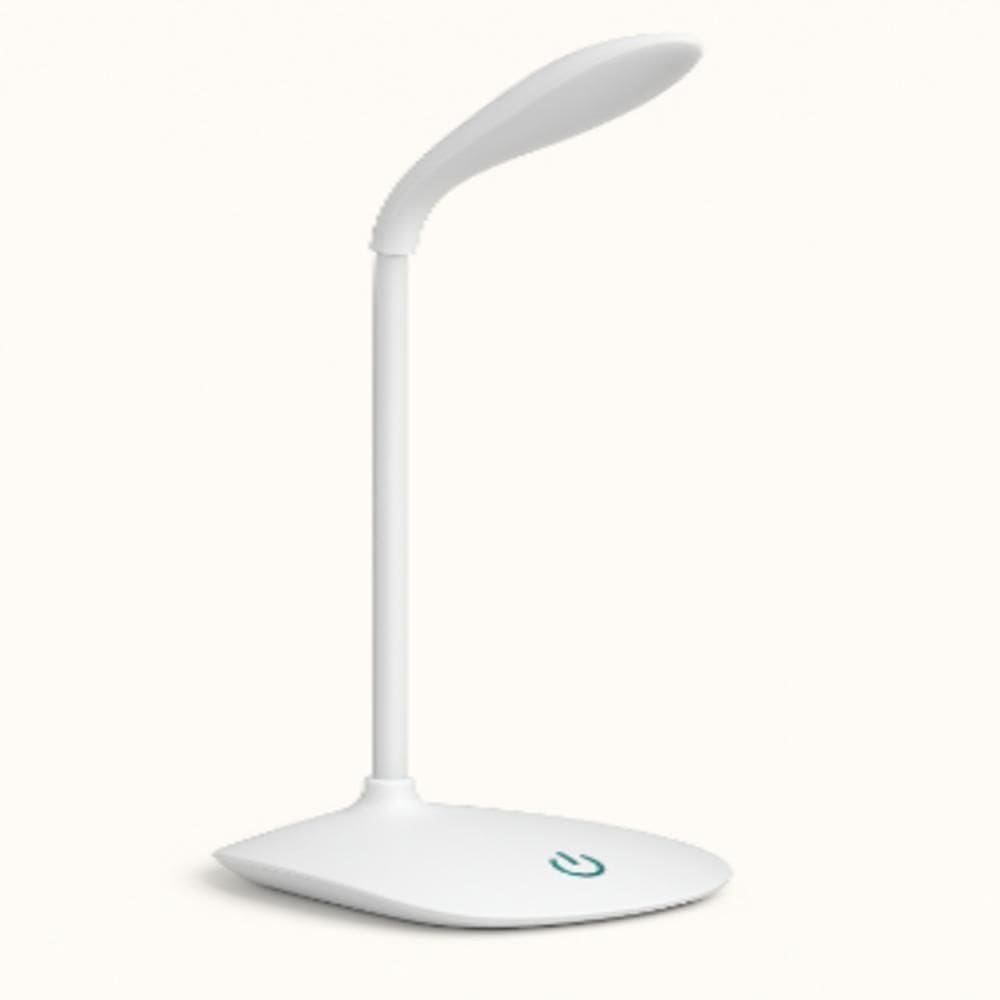 Luminaria Mesa Led Articulada Abajur Touch Flexivel Branca Leitura Estudo Trabalho Quarto Escritorio Recarregavel