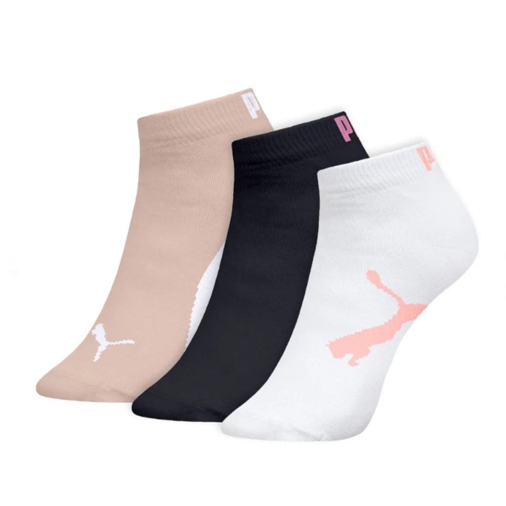 Kit Meia Sapatilha Puma Juvenil 29 à 34 Rs/Pt/Bc