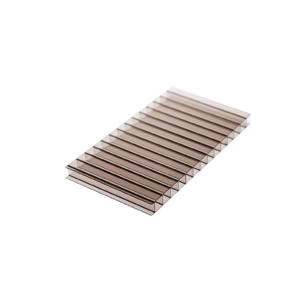 Chapa De Policarbonato Alveolar Bronze 10mm - 2,10m X 6,00m - Polygal