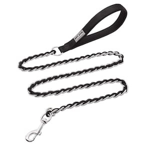 Corrente de coleira S-ETOVUS de metal à prova de mastigação para cães de médio porte