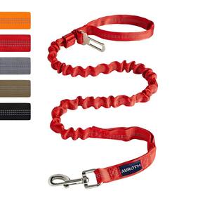 Coleira de cachorro AUROTH Heavy Duty Bungee Nylon para cães grandes, vermelha