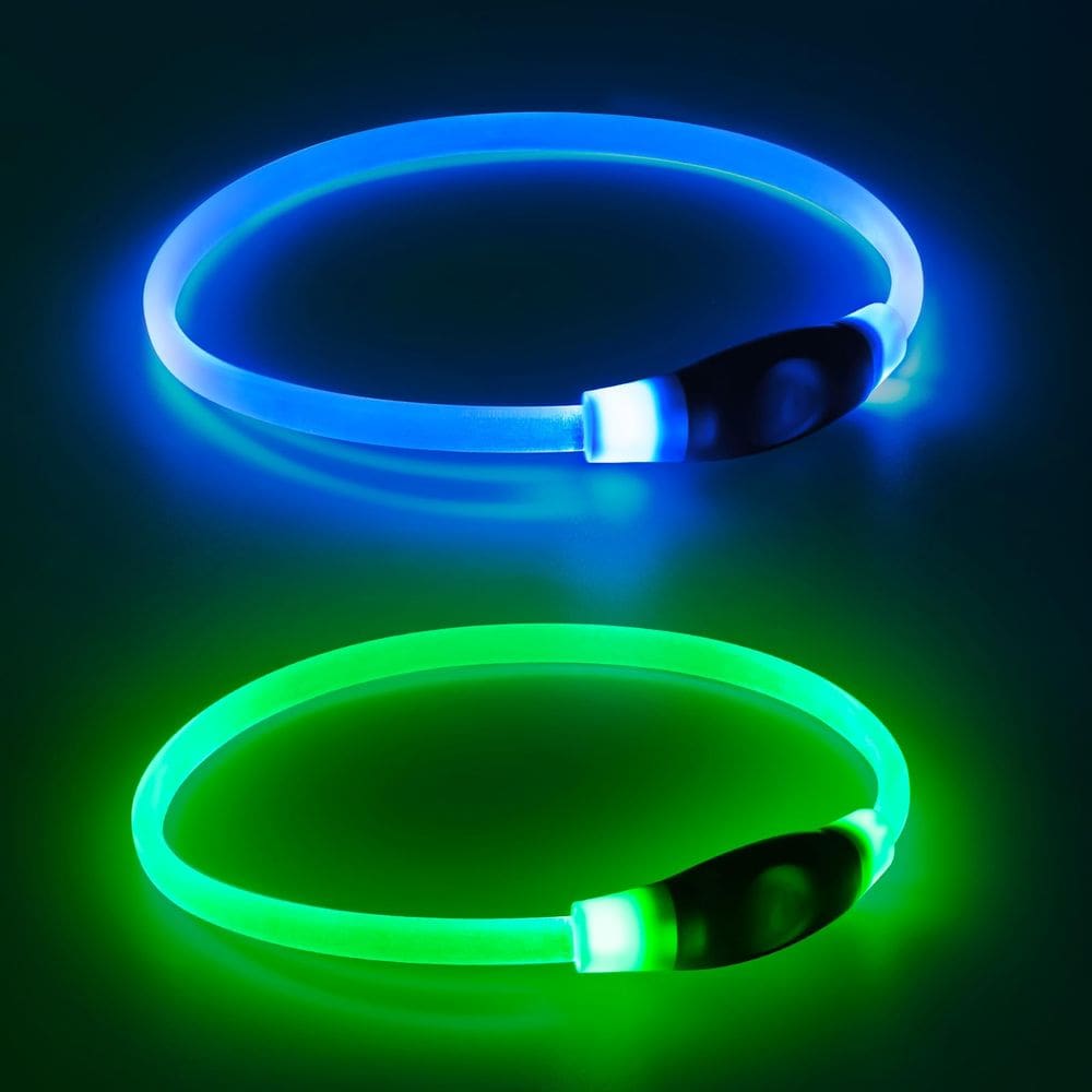 Coleira para cães Kpuplol LED Light Up USB recarregável à prova d`água