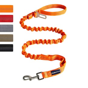 Coleira de cachorro AUROTH Heavy Duty Bungee Nylon Orange para cães grandes