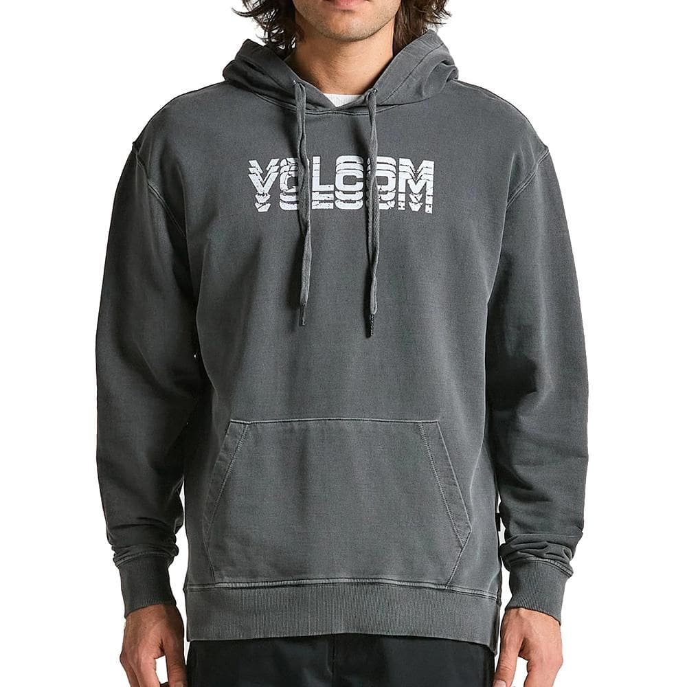 Moletom Volcom Canguru Cement WT25 Masculina Preto