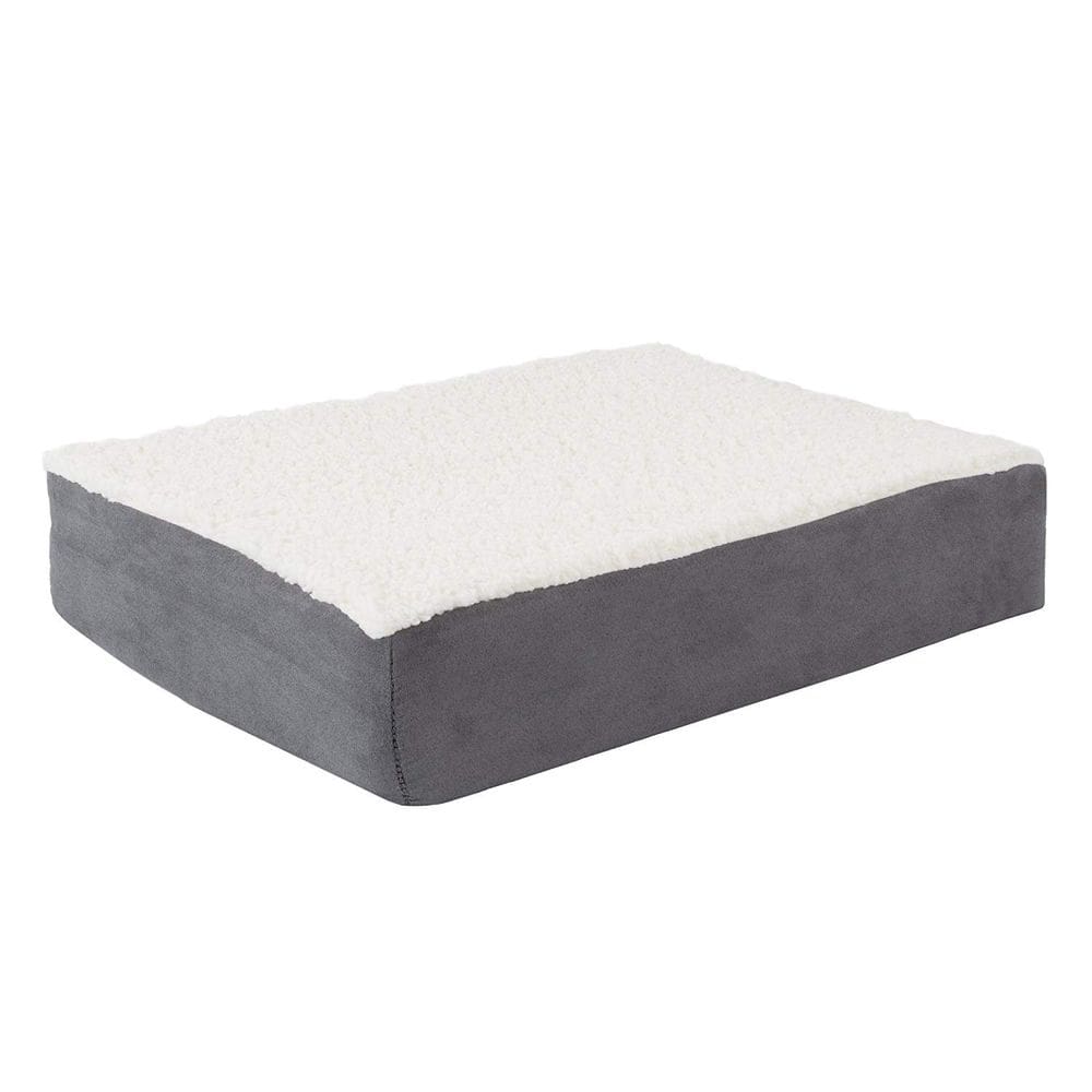 Cama ortopédica para cães PETMAKER Espuma viscoelástica de 2 camadas 20x15cm cinza