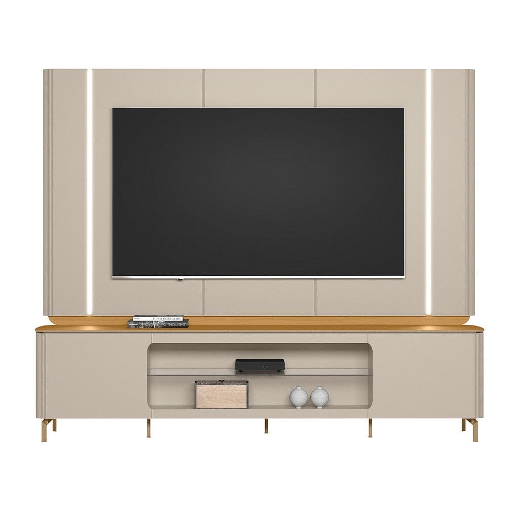 Rack sem Led e Painel com Led Santorini TV 75 polegadas Linea Brasil