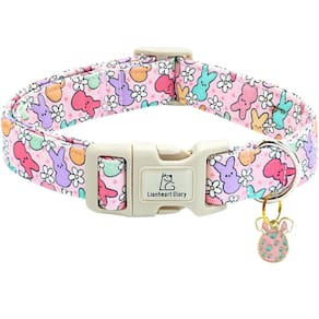 Coleira de cachorro Lionheart Glory com estampa de ovo de Páscoa para cães médios