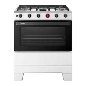 Fogão 5 Bocas Esmaltec F5IAB5121 Ideal Super Mesa em Aço Inox Acendimento Automático Branco Bivolt