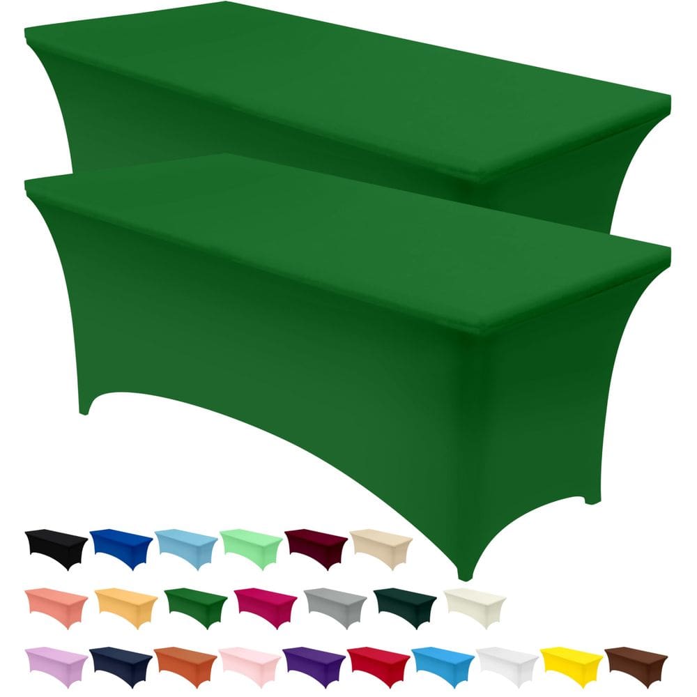 Pacote com 2 toalhas de mesa Utopia Kitchen Spandex [1,8 m, verde esmeralda]