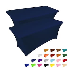 Toalha de mesa IVAPUPU, pacote com 2 unidades, retangular, ajustada em azul elástico