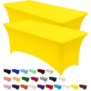 Pacote com 2 toalhas de mesa Utopia Kitchen Spandex [amarela, 180x75x75cm]