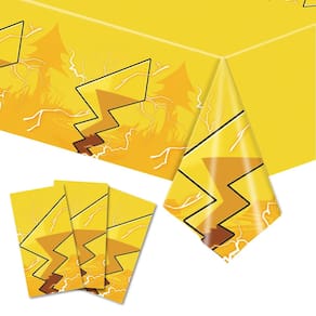 Toalha de mesa AURORAPARTY Festa de Aniversário Plástico Amarelo 137x274cm