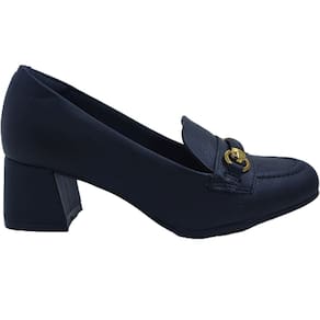 Sapato Feminino Mocassim Casual Dia a Dia Passeio Trabalho Salto Grosso Médio Conforto Modare 7373.118