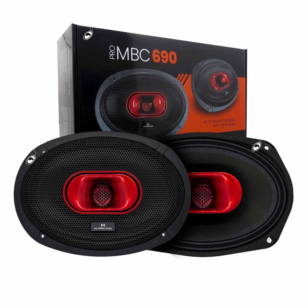 Par Alto Falante Medio Grave Corneta Hurricane Pro MBC690 6x9" 2 Vias 230W RMS 4 Ohms