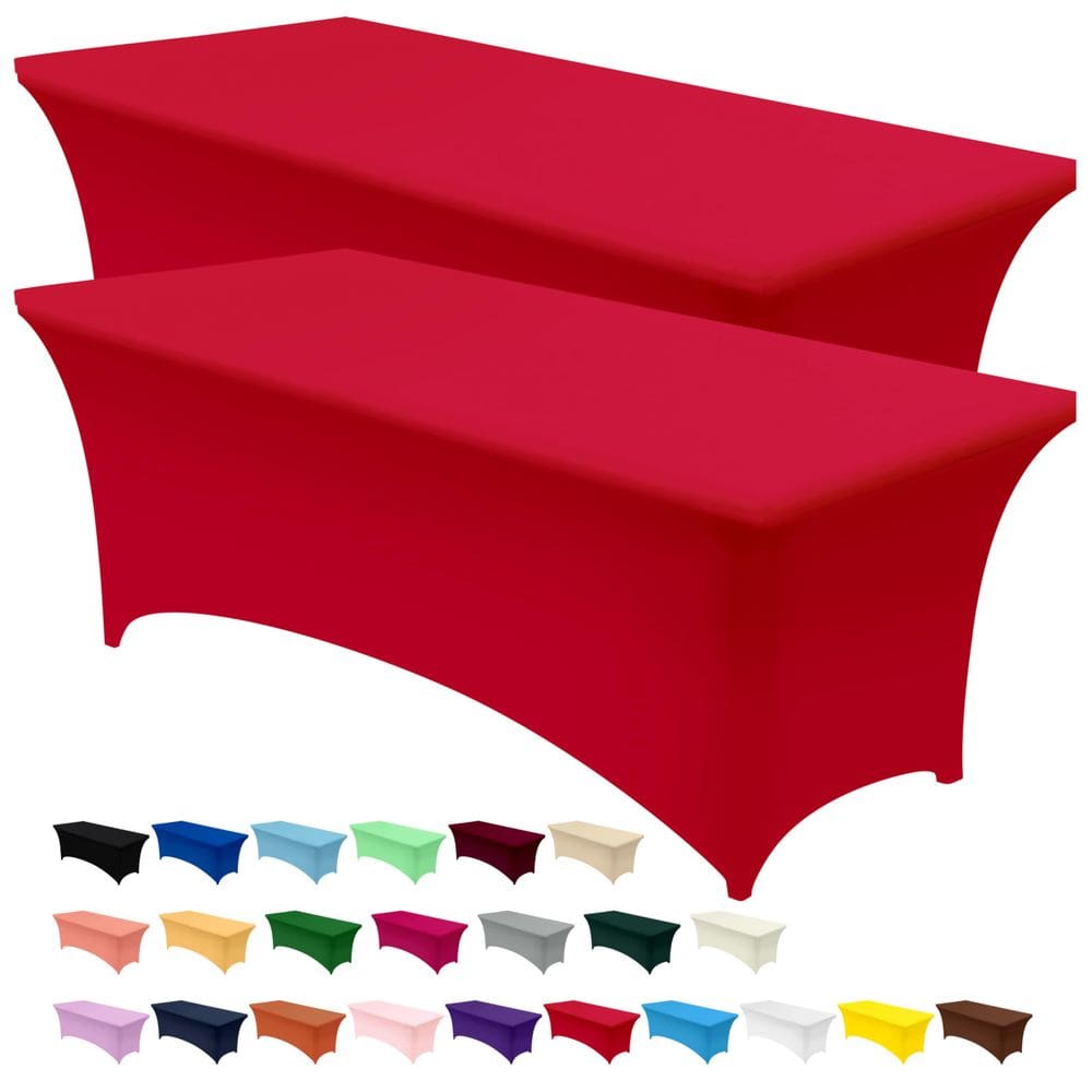 Pacote com 2 toalhas de mesa Utopia Kitchen Spandex [2,4 x 0,76 x 0,76 m, vermelha]