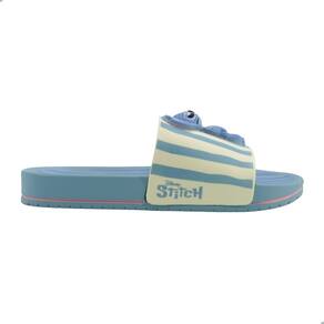 Chinelo Slide Infantil Grendene Kids 23285 Disney Mania Azul e Bege