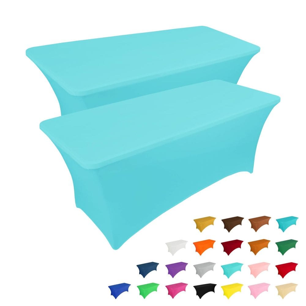Toalha de mesa IVAPUPU, pacote com 2 unidades, 6 pés, retangular, azul, névoa