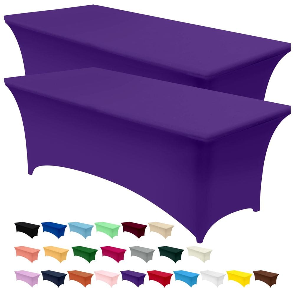 Pacote com 2 toalhas de mesa Utopia Kitchen Spandex [2,4 x 0,76 x 0,76 m, roxa]