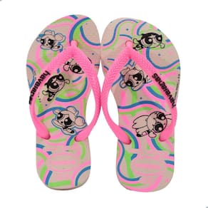 Chinelo Infantil Havaianas Kids Slim Powerpuff Meninas Super Poderosas Rosa Ballet