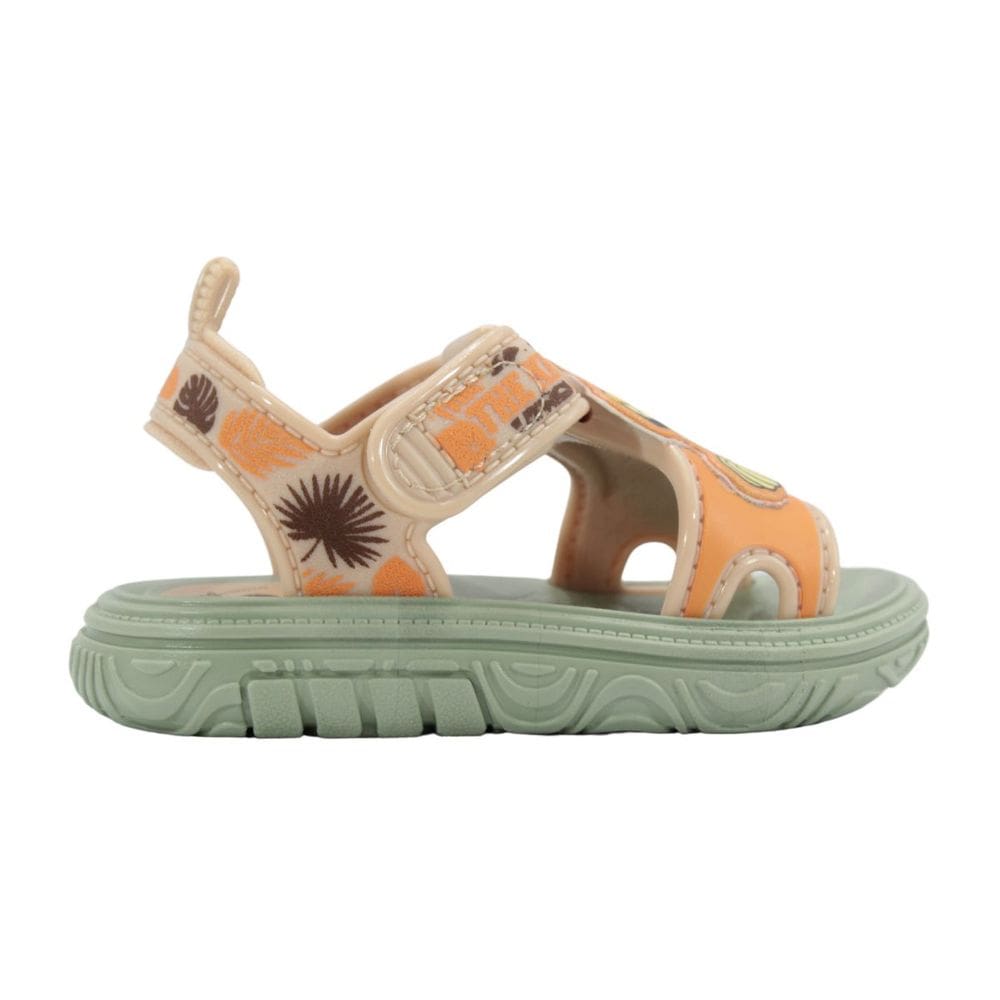 Sandália Bebe Grendene Kids Disney Happy Verde e Laranja