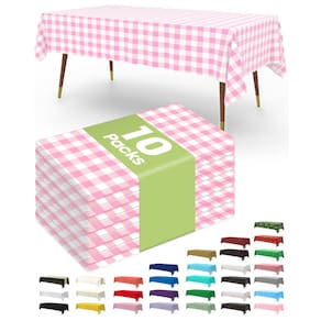 Toalha de mesa de plástico descartável Pureegg 10 Pack 137x274cm