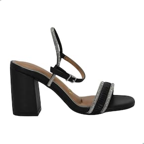 Sandália Vizzano Feminina com Salto Strass Preto